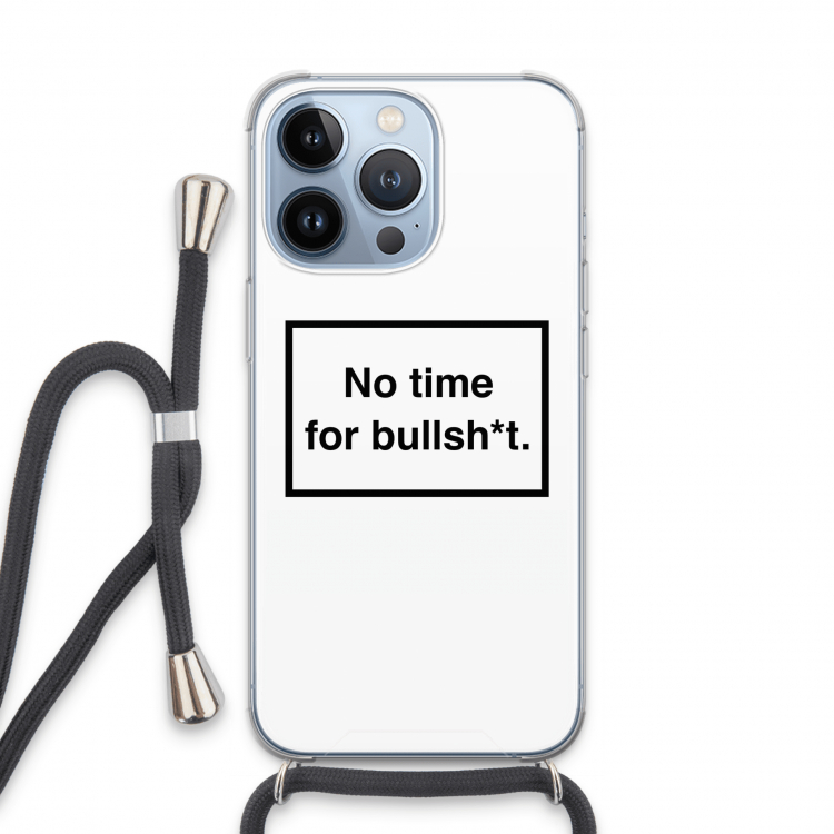 No time: iPhone 13 Pro Transparant Hoesje met koord