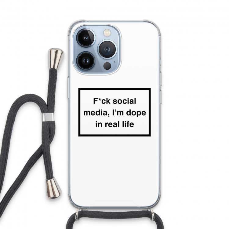 I'm dope: iPhone 13 Pro Transparant Hoesje met koord