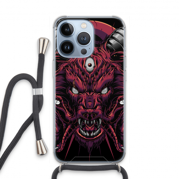 Hell Hound and Serpents: iPhone 13 Pro Transparant Hoesje met koord