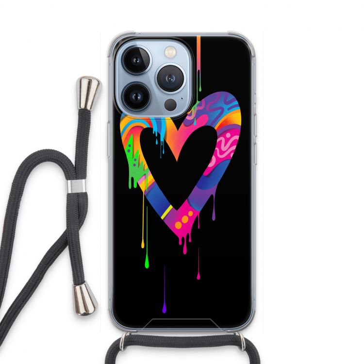 Melts My Heart: iPhone 13 Pro Transparant Hoesje met koord