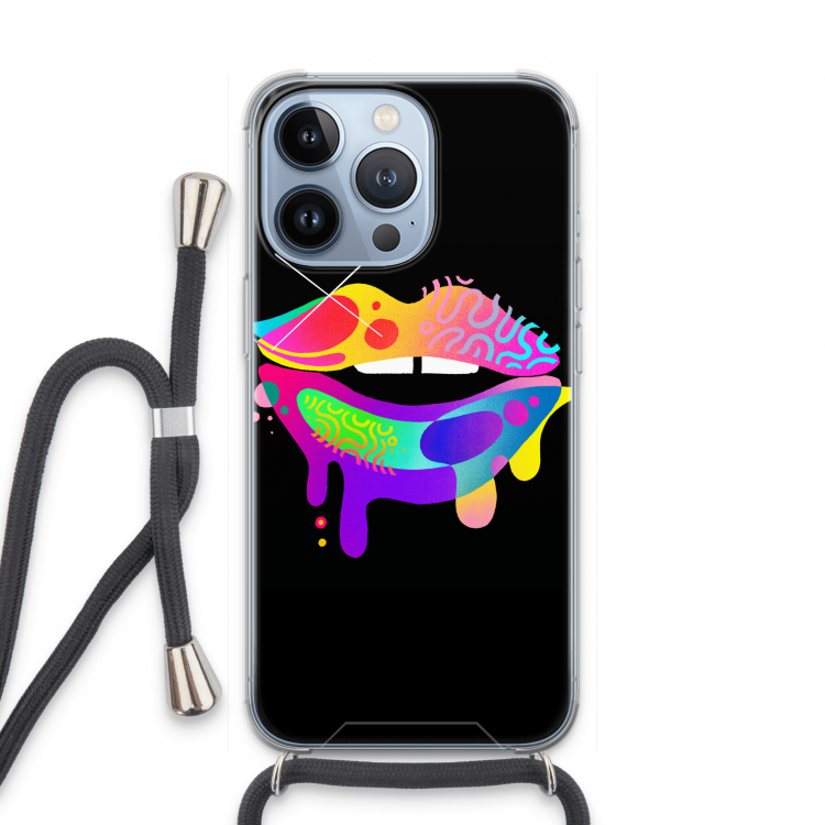 Lip Palette: iPhone 13 Pro Transparant Hoesje met koord