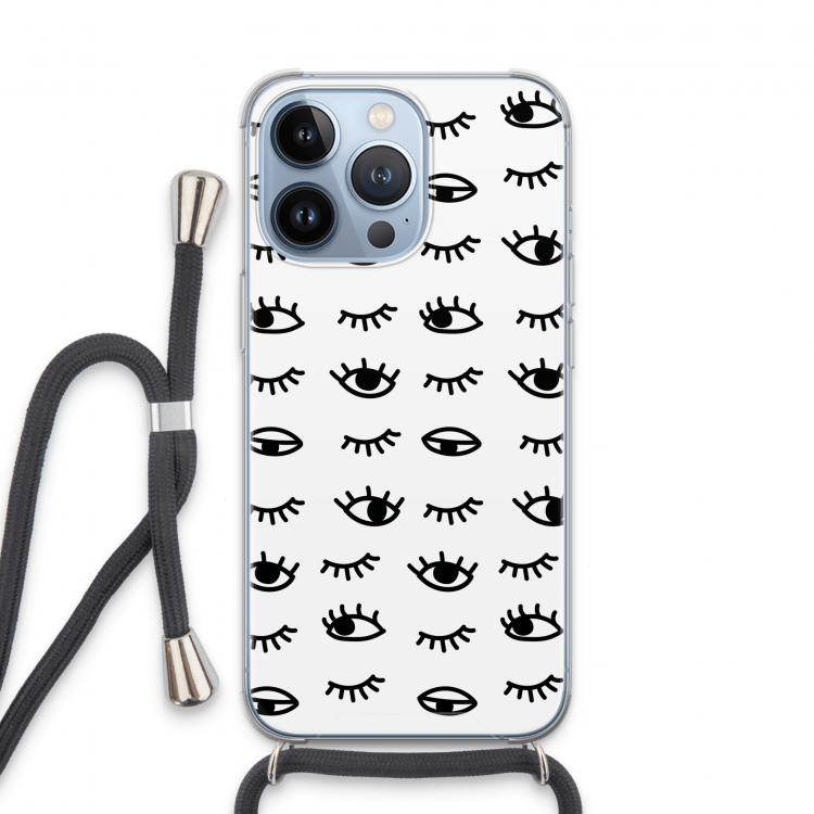 Eye pattern #2: iPhone 13 Pro Transparant Hoesje met koord