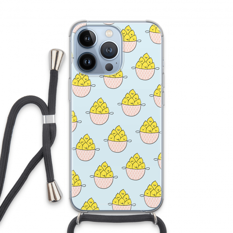 Citroenen: iPhone 13 Pro Transparant Hoesje met koord