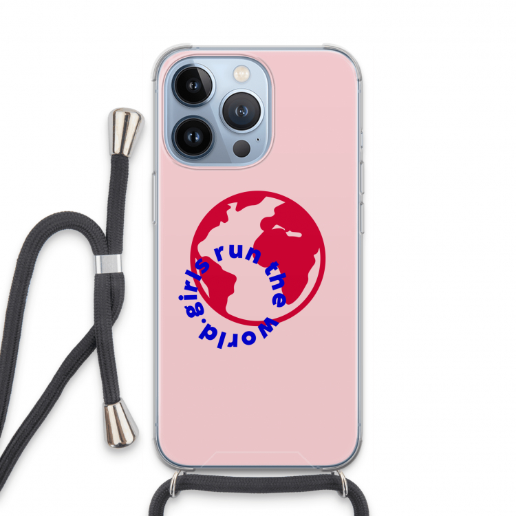 Run The World: iPhone 13 Pro Transparant Hoesje met koord