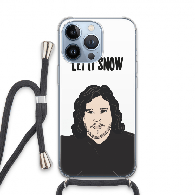 Let It Snow: iPhone 13 Pro Transparant Hoesje met koord