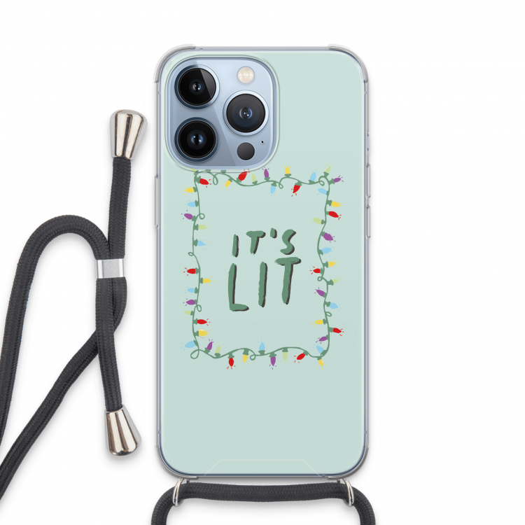 It's Lit: iPhone 13 Pro Transparant Hoesje met koord