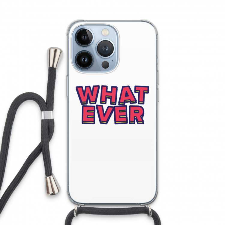 Whatever: iPhone 13 Pro Transparant Hoesje met koord