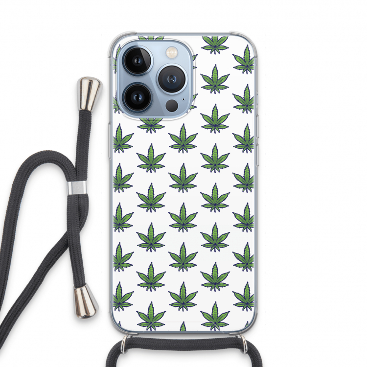 Weed: iPhone 13 Pro Transparant Hoesje met koord