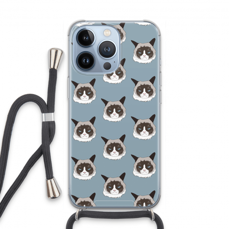 It's a Purrr Case: iPhone 13 Pro Transparant Hoesje met koord