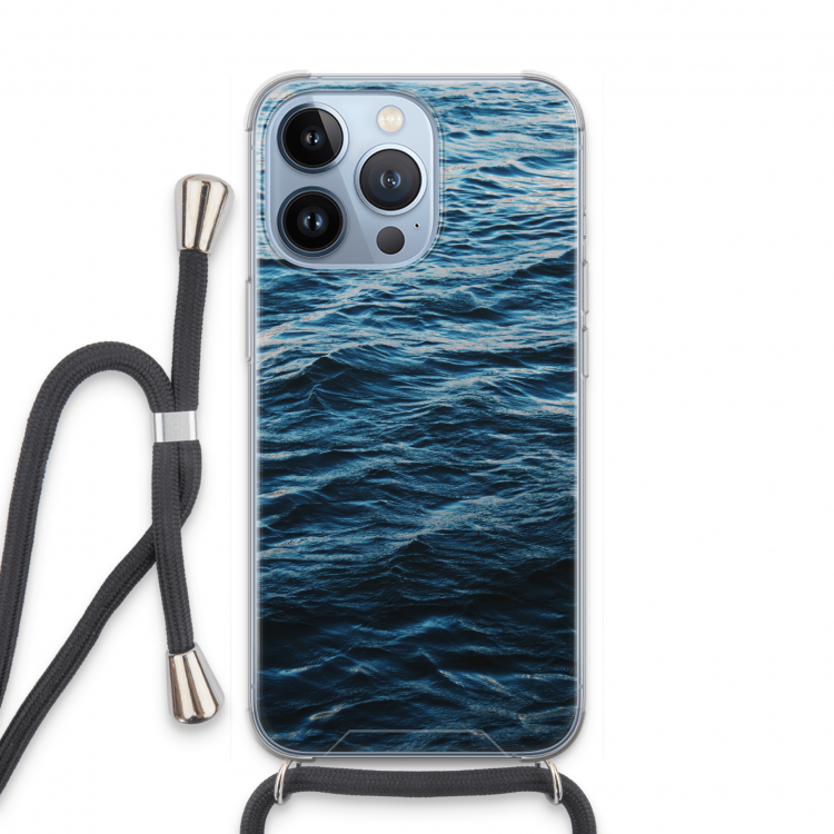 Oceaan: iPhone 13 Pro Transparant Hoesje met koord