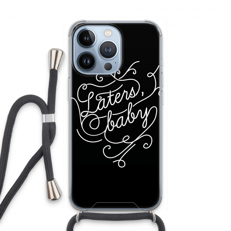 Laters, baby: iPhone 13 Pro Transparant Hoesje met koord
