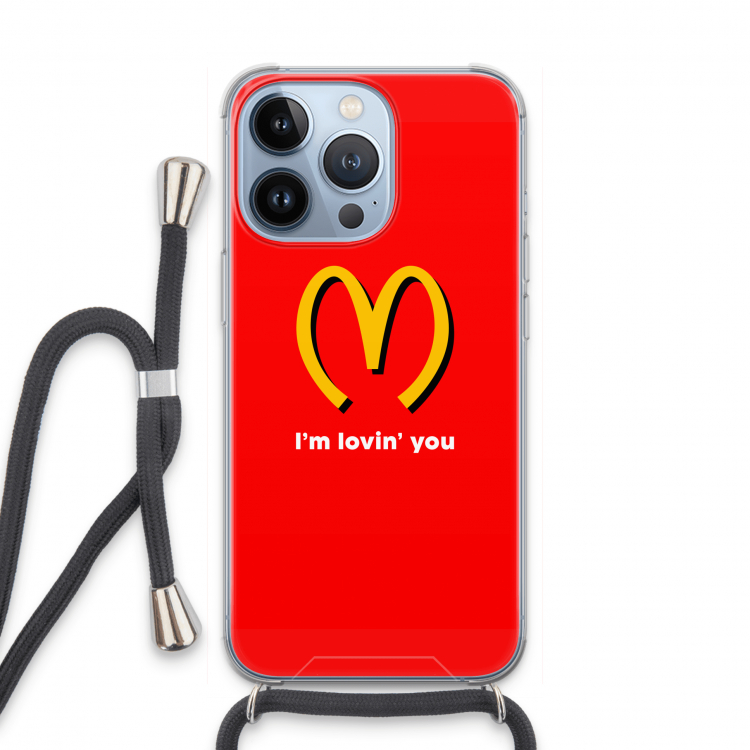 I'm lovin' you: iPhone 13 Pro Transparant Hoesje met koord