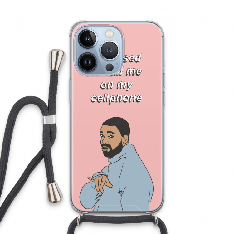 Hotline bling: iPhone 13 Pro Transparant Hoesje met koord