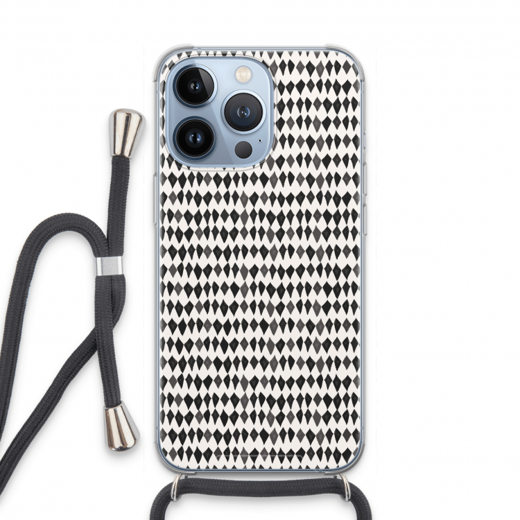 Crazy shapes: iPhone 13 Pro Transparant Hoesje met koord