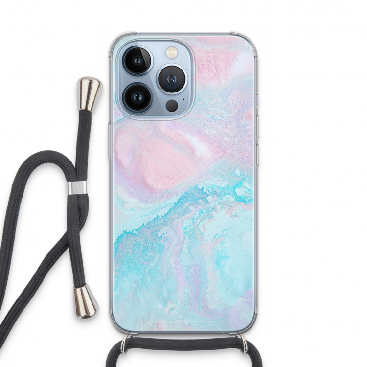 Fantasie pastel: iPhone 13 Pro Transparant Hoesje met koord