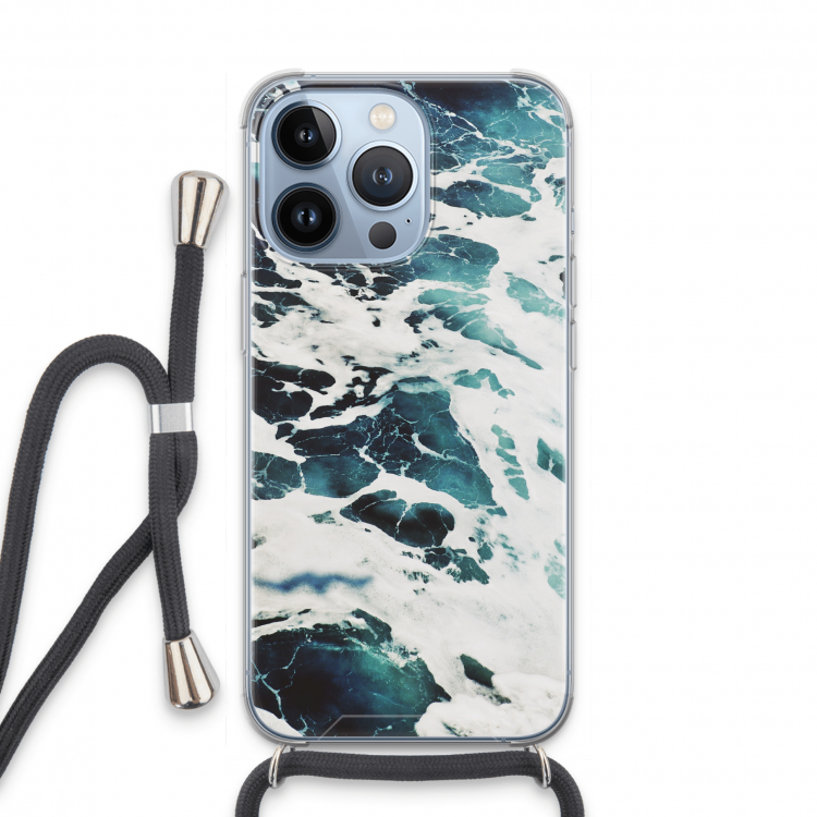 Golven: iPhone 13 Pro Transparant Hoesje met koord