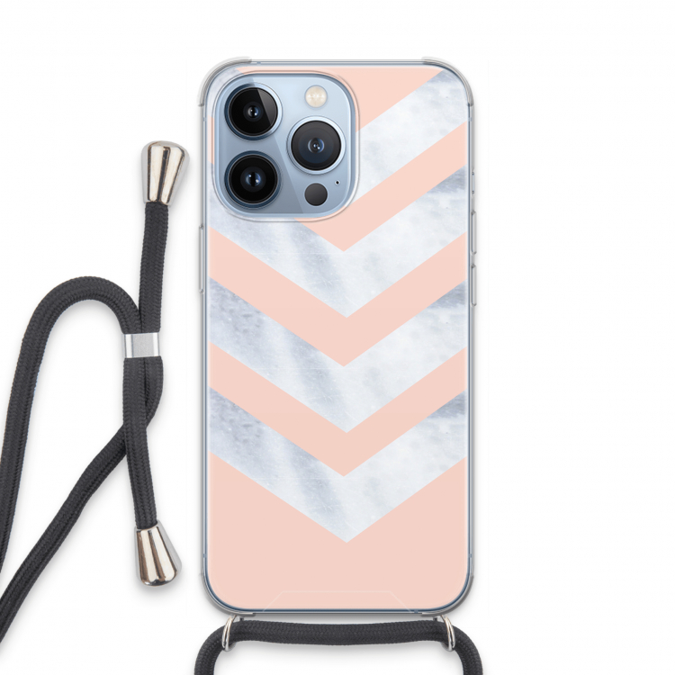 Marmeren pijlen: iPhone 13 Pro Transparant Hoesje met koord