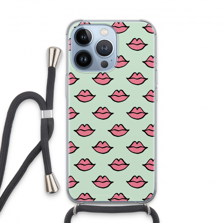 Lipjes: iPhone 13 Pro Transparant Hoesje met koord