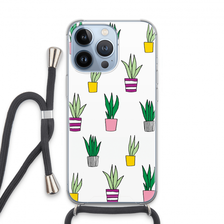 Sanseveria: iPhone 13 Pro Transparant Hoesje met koord