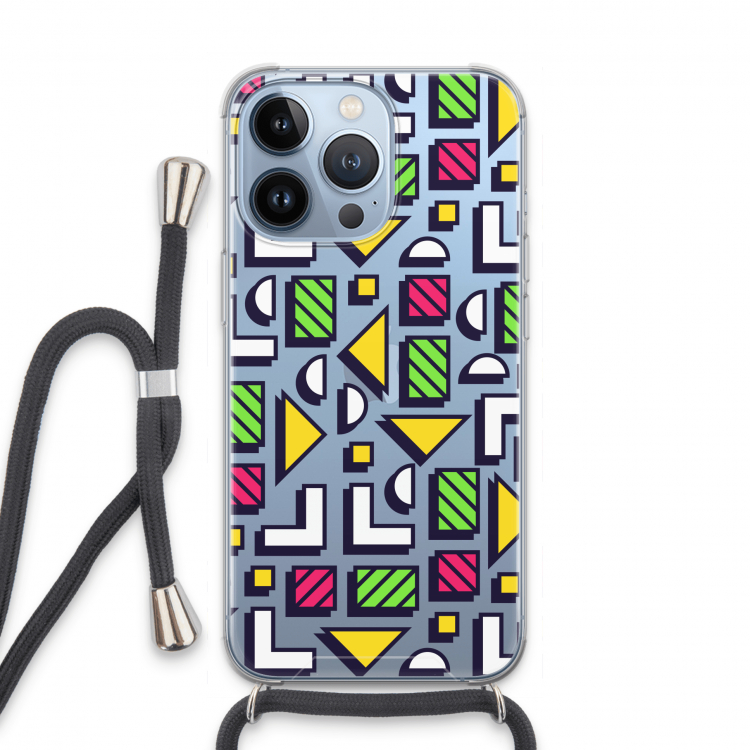 8-bit N°4: iPhone 13 Pro Transparant Hoesje met koord
