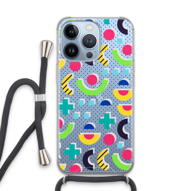 8-bit N°1: iPhone 13 Pro Transparant Hoesje met koord