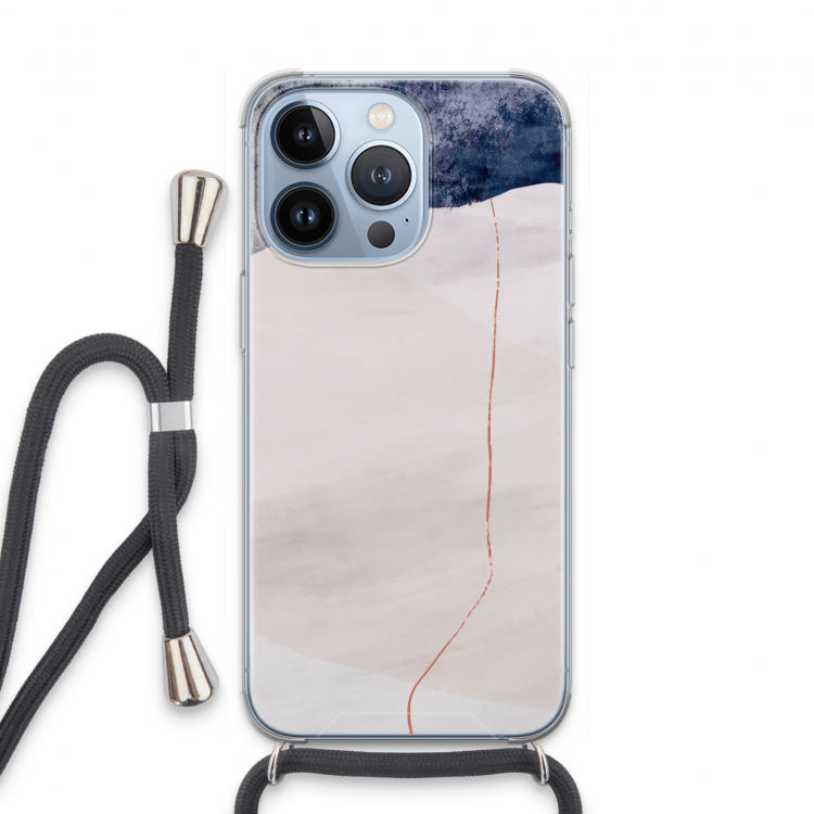 Stone White: iPhone 13 Pro Transparant Hoesje met koord
