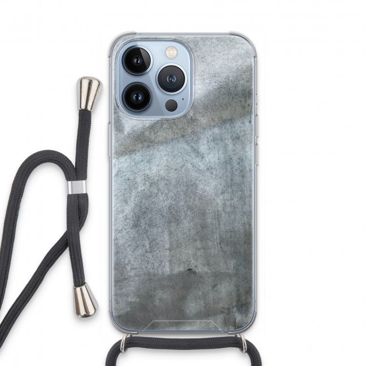 Grey Stone: iPhone 13 Pro Transparant Hoesje met koord