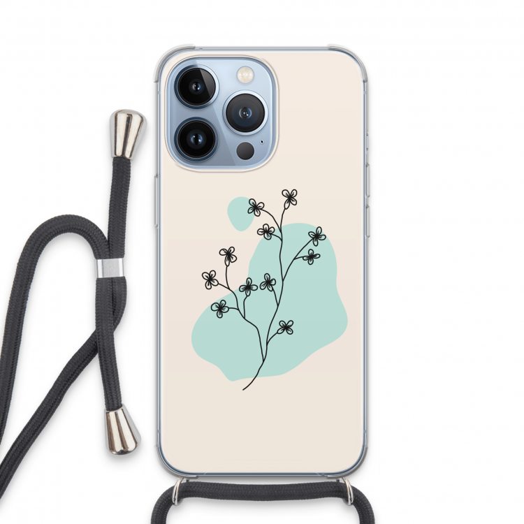 Love your petals: iPhone 13 Pro Transparant Hoesje met koord