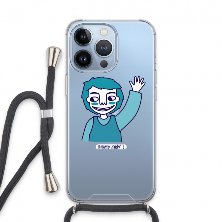 Zwaai: iPhone 13 Pro Transparant Hoesje met koord