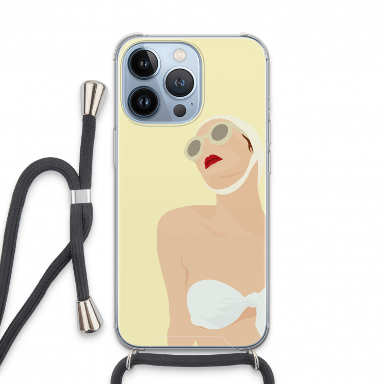 Summer: iPhone 13 Pro Transparant Hoesje met koord