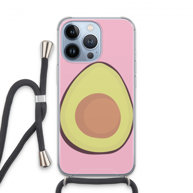 Avocado: iPhone 13 Pro Transparant Hoesje met koord