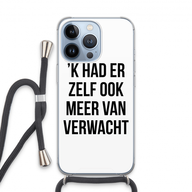 Meer verwacht: iPhone 13 Pro Transparant Hoesje met koord