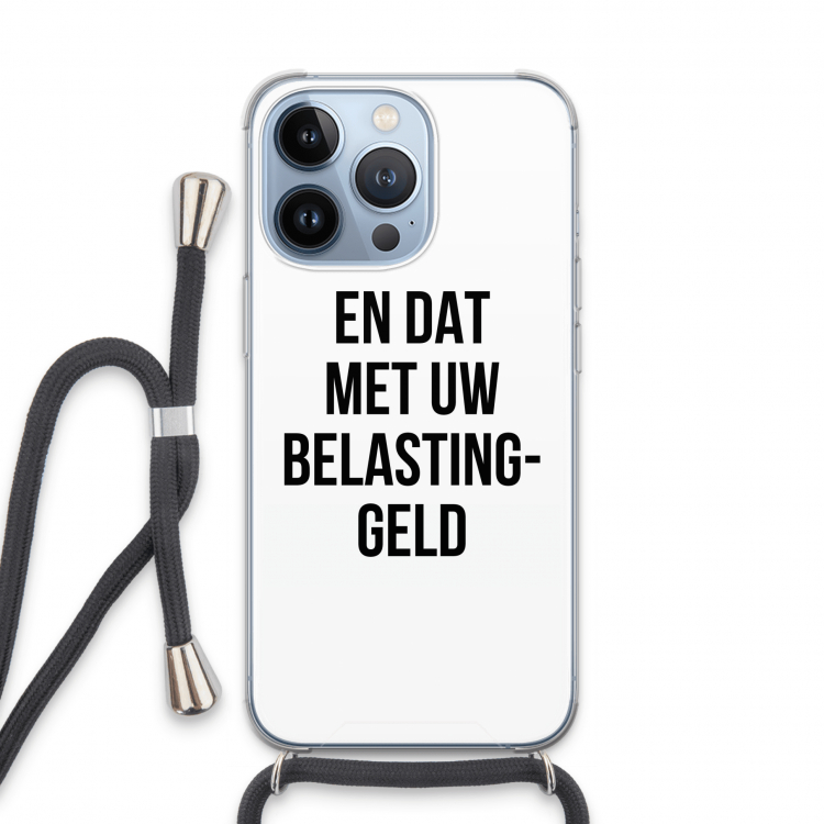 Belastinggeld: iPhone 13 Pro Transparant Hoesje met koord
