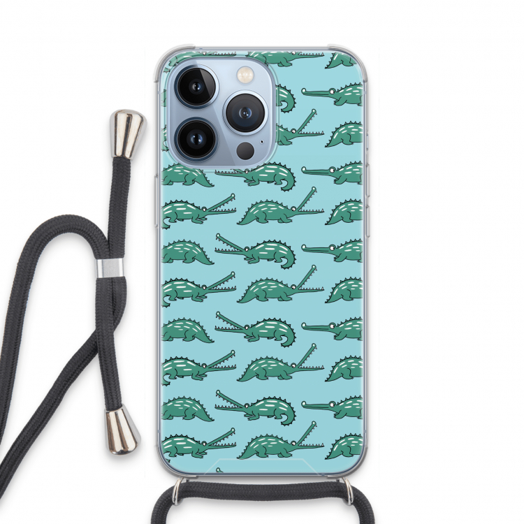 Kroko: iPhone 13 Pro Transparant Hoesje met koord