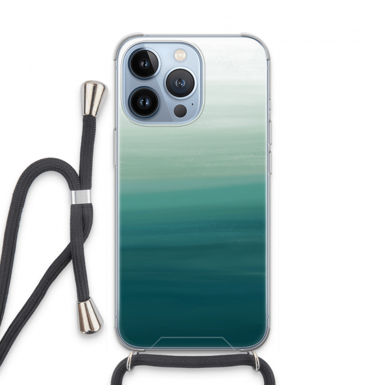 Ocean: iPhone 13 Pro Transparant Hoesje met koord