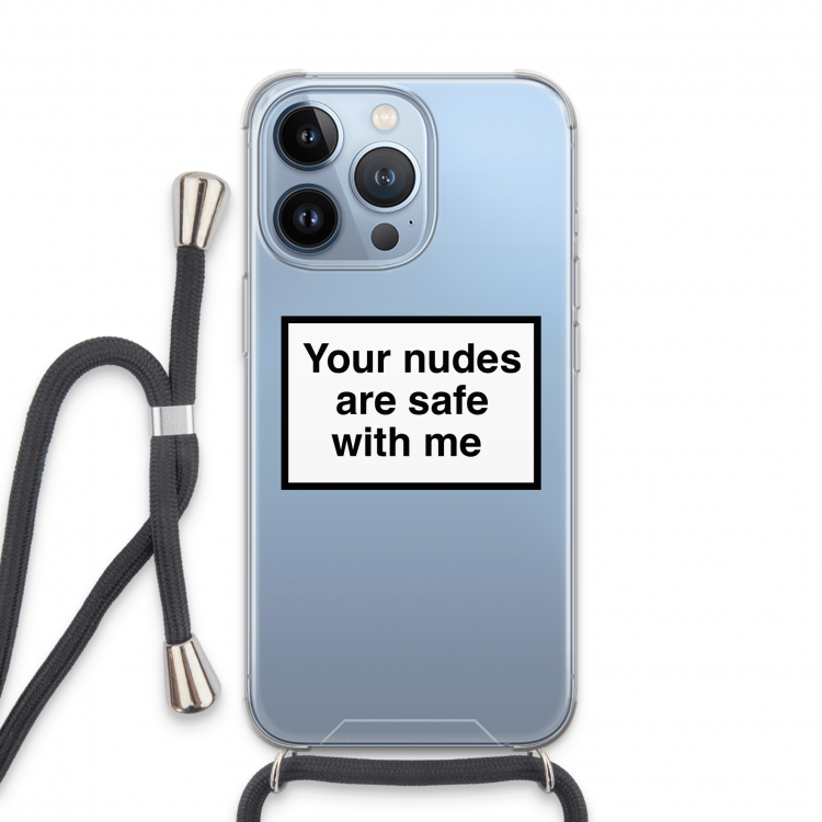 Safe with me: iPhone 13 Pro Transparant Hoesje met koord