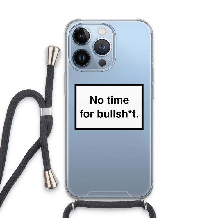 No time: iPhone 13 Pro Transparant Hoesje met koord
