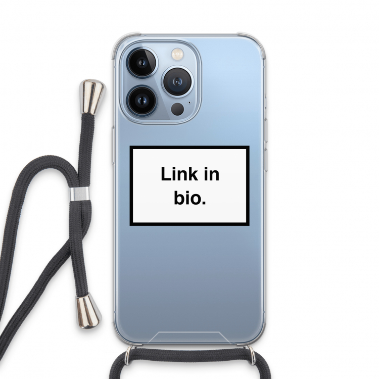 Link in bio: iPhone 13 Pro Transparant Hoesje met koord