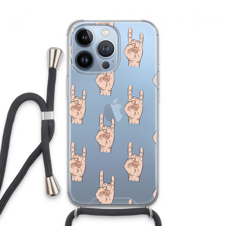 Rock: iPhone 13 Pro Transparant Hoesje met koord