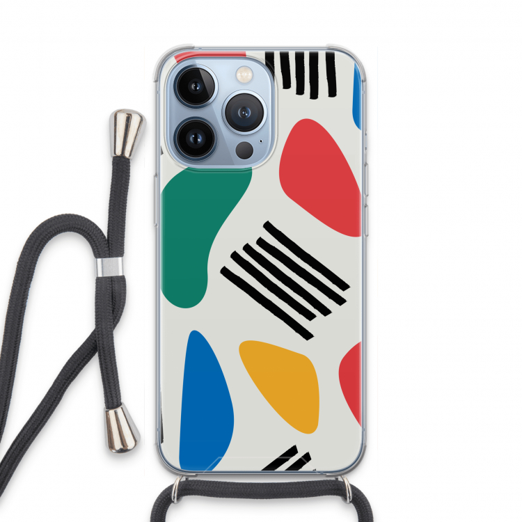 Illustratieve pop 1: iPhone 13 Pro Transparant Hoesje met koord