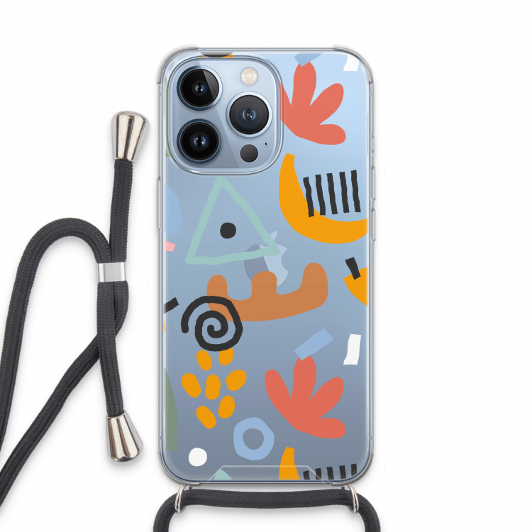 Abstract: iPhone 13 Pro Transparant Hoesje met koord