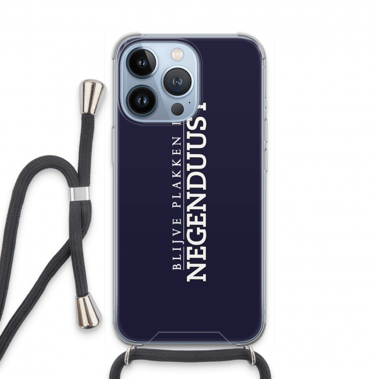 Blijve plakken in Negenduust: iPhone 13 Pro Transparant Hoesje met koord