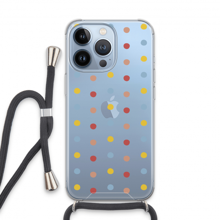 Bollen: iPhone 13 Pro Transparant Hoesje met koord