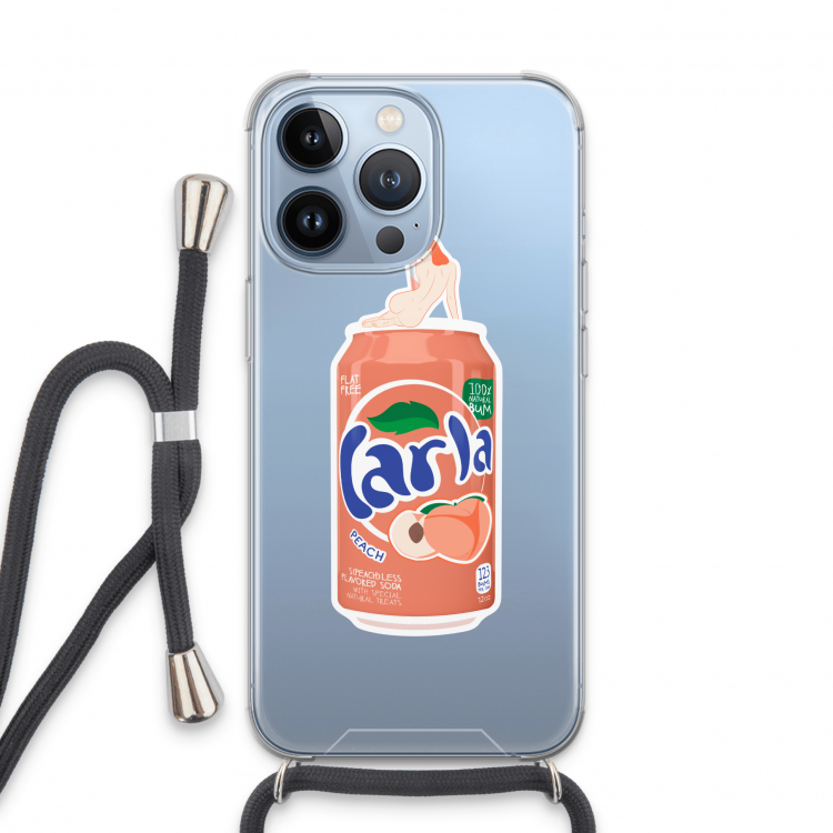 S(peach)less: iPhone 13 Pro Transparant Hoesje met koord