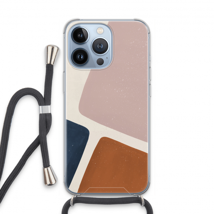 Geo #2: iPhone 13 Pro Transparant Hoesje met koord