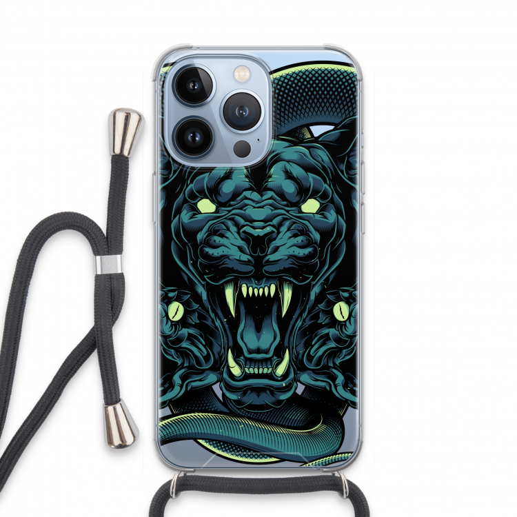 Cougar and Vipers: iPhone 13 Pro Transparant Hoesje met koord