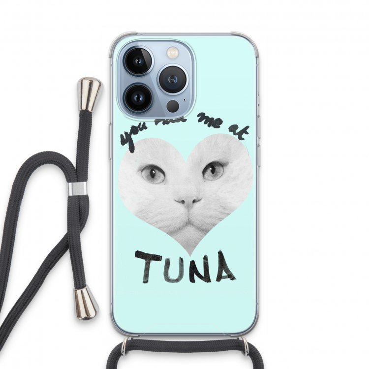 You had me at tuna: iPhone 13 Pro Transparant Hoesje met koord