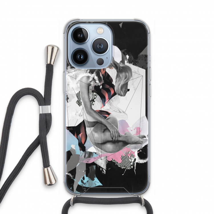 Camouflage de sommeil: iPhone 13 Pro Transparant Hoesje met koord