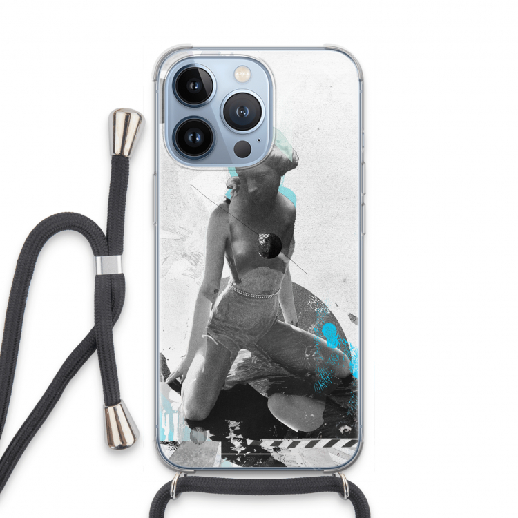 I will not feel a thing: iPhone 13 Pro Transparant Hoesje met koord