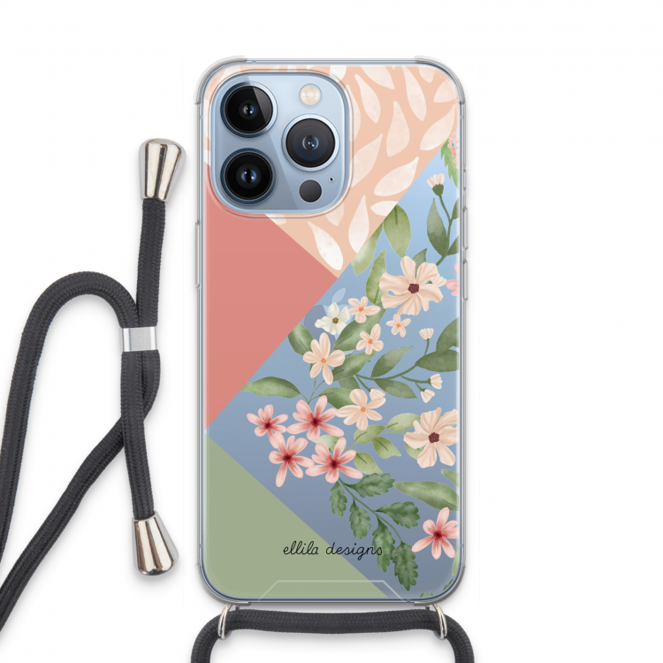 Sweet heaven geometrics: iPhone 13 Pro Transparant Hoesje met koord